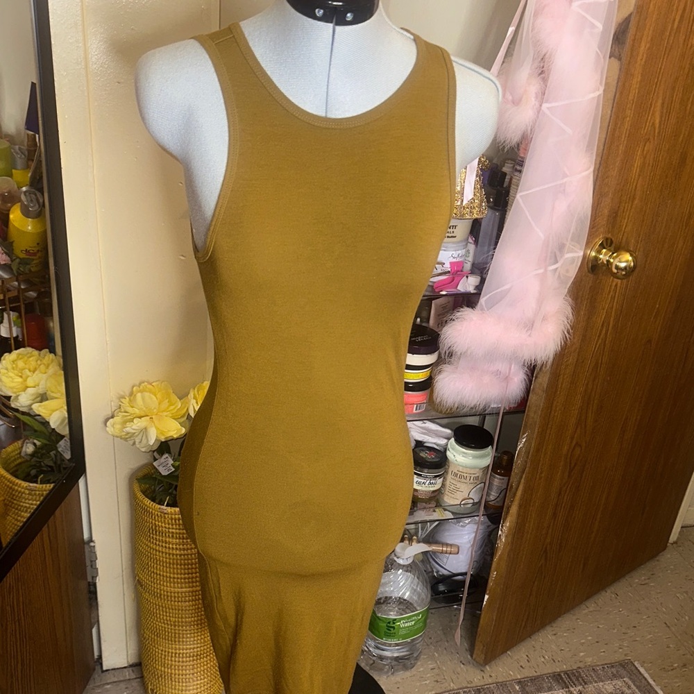 Forever 21 Mustard Midi Dress